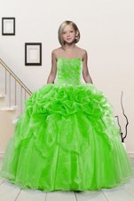 Lace Up Sweetheart Beading and Pick Ups Party Dress Wholesale Organza Sleeveless