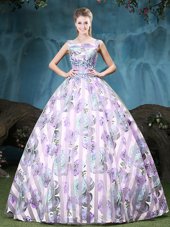 Straps Sleeveless Tulle Vestidos de Quinceanera Appliques and Pattern Lace Up